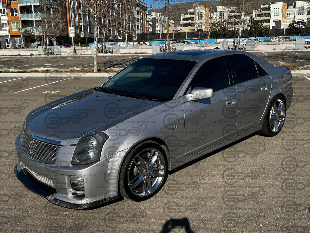 2003-2008 Cadillac CTS-V V1 | SDP Performance Style CARBON FIBER Front Bumper Lower Lip Splitter Ground Effects